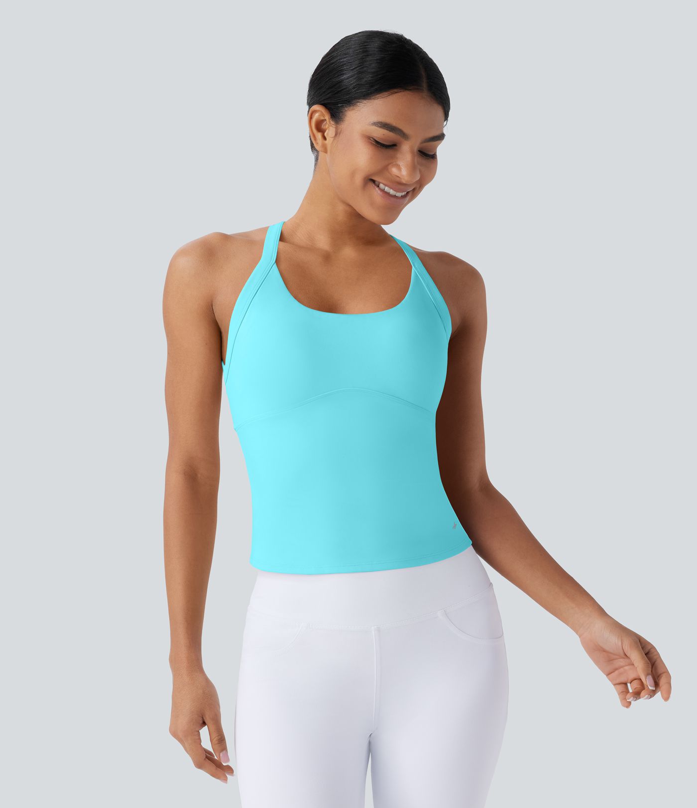 SoftlyZero™ Plush Cut Out Yoga Tank Top A-C Cups