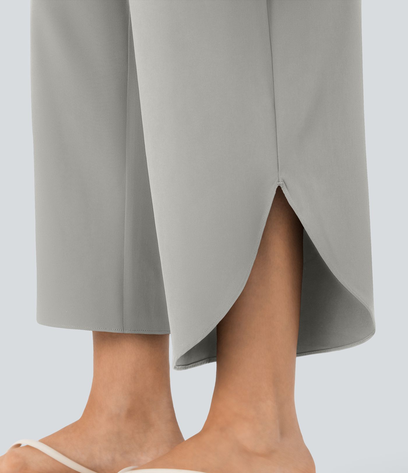 Breezeful™ High Waisted Tummy Control Split Hem Quick Dry Resort Pants with Pockets