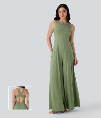 Mono sin mangas de pierna ancha y holgado