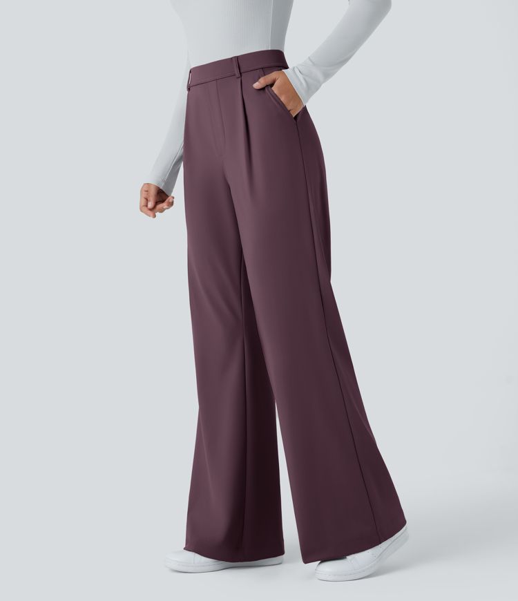 Pantalon tailleur évasé taille haute Halara Flex™ DayStretch avec poches