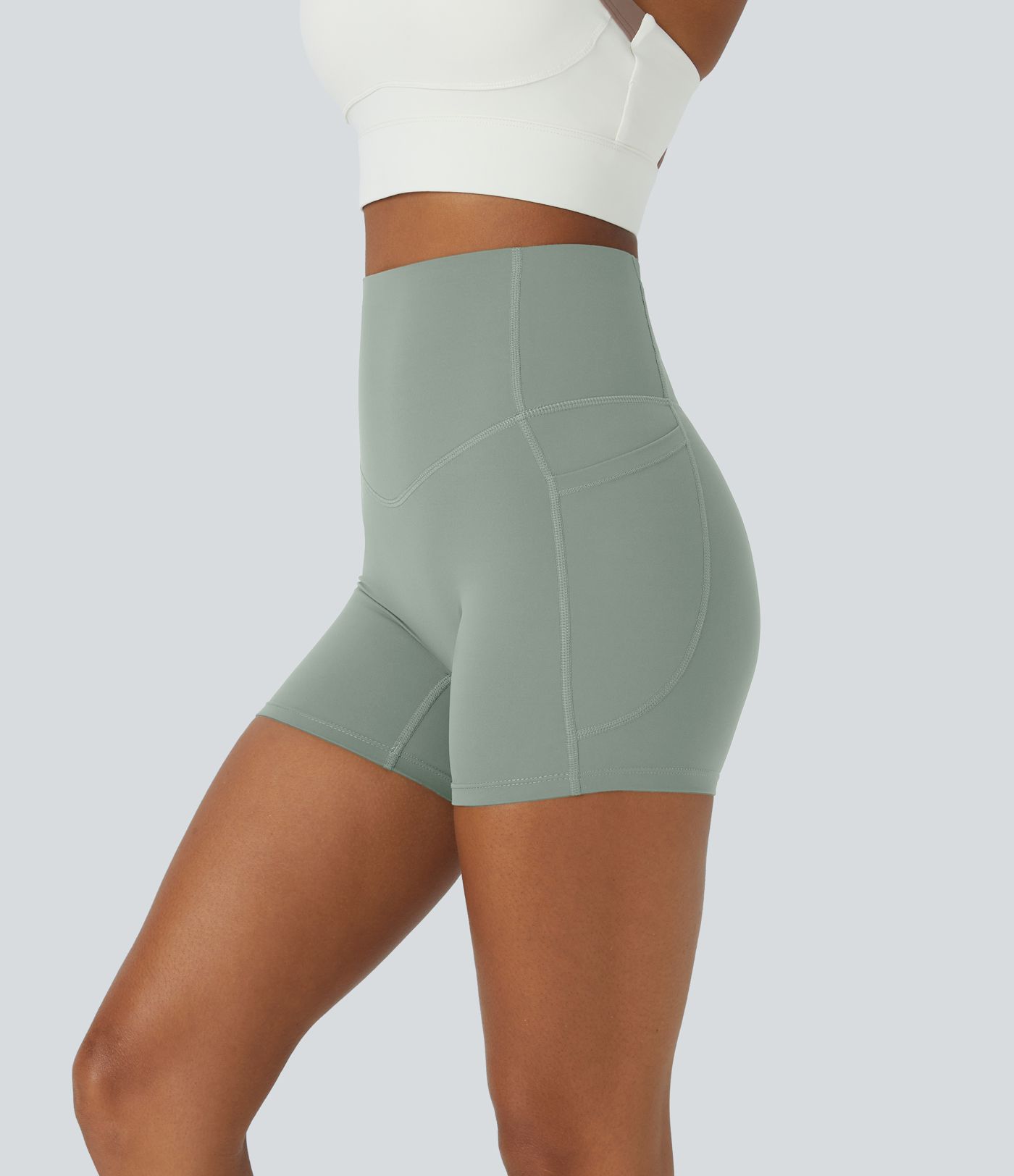 High-waisted, shaping bootcut yoga leggings with pockets by Halara UltraSculpt™