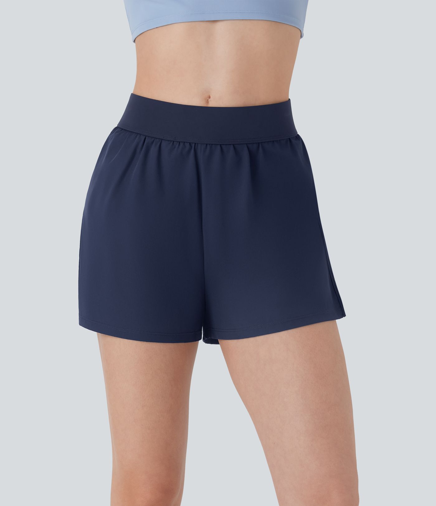 Mid Rise 2-in-1 Tennis Shorts with Pockets