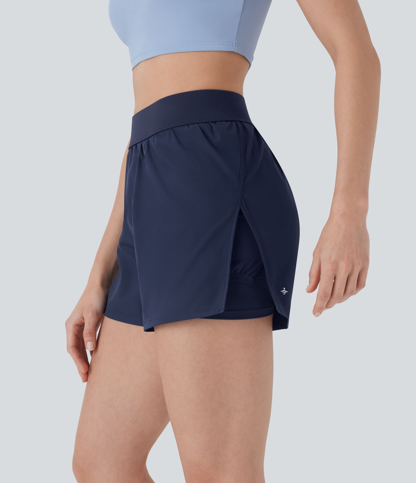 Mid Rise 2-in-1 Tennis Shorts with Pockets