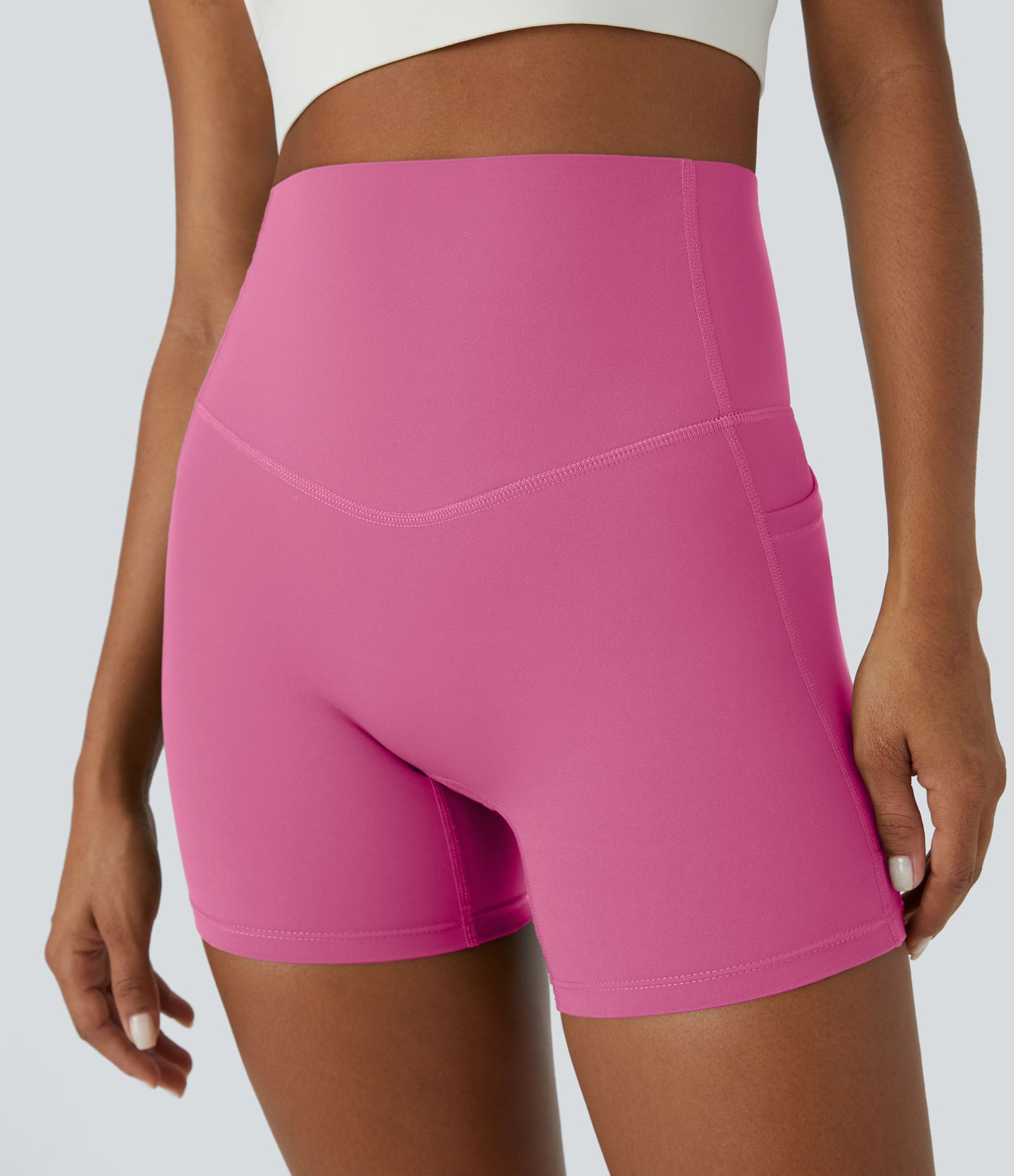 Halara UltraSculpt™ SoCinched High Waist Bauch-Formende Radlerhose mit Seitentasche 5''
