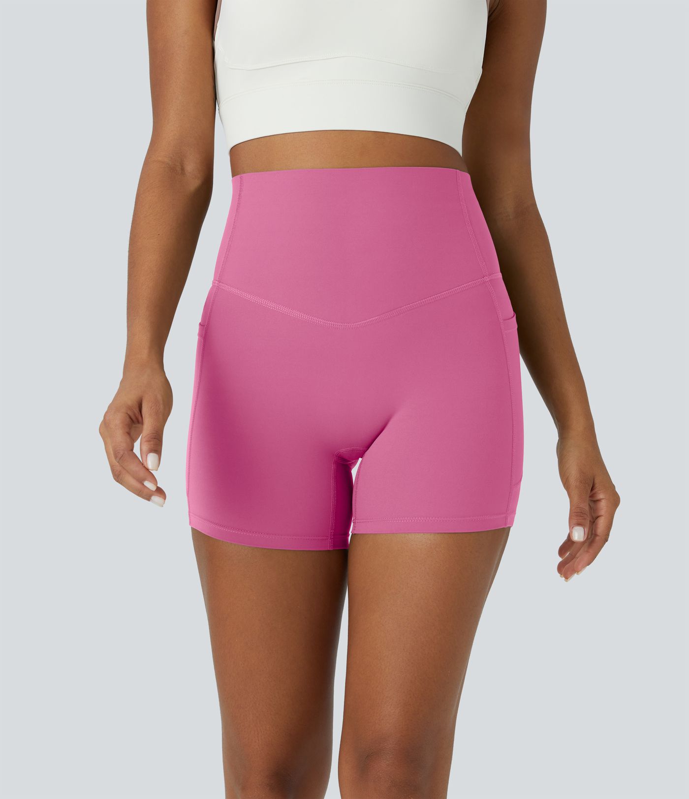 Halara UltraSculpt™ SoCinched High Waist Bauch-Formende Radlerhose mit Seitentasche 5''