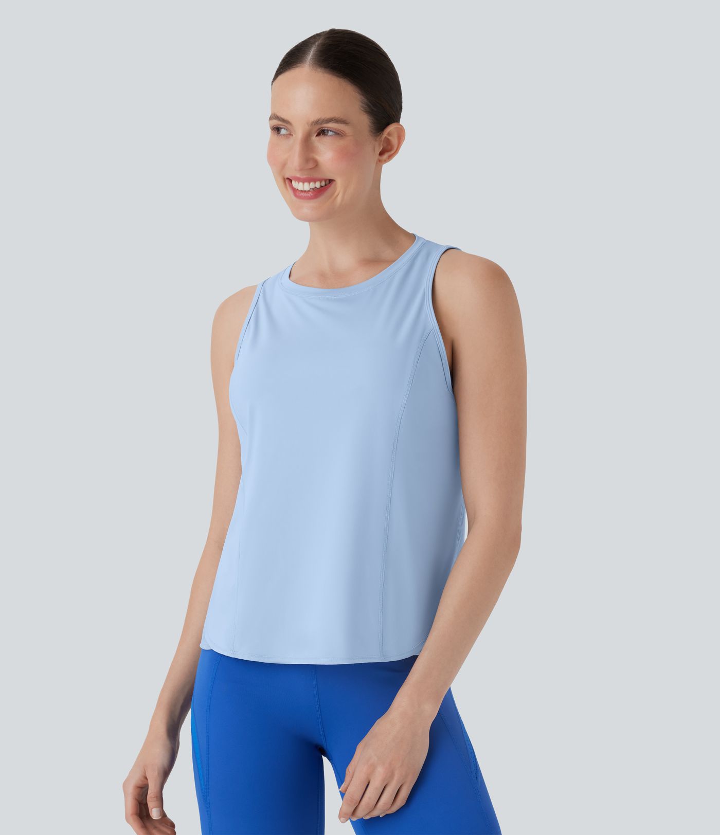 Crossover Contrast Mesh Yoga Sports Top