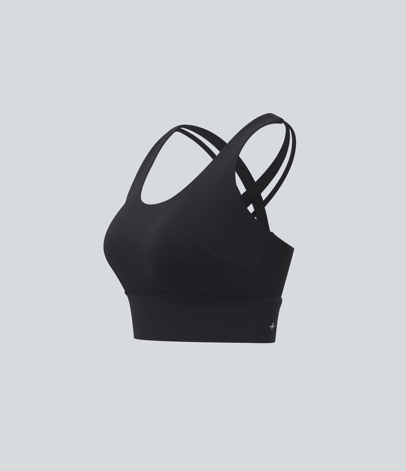 Sujetador deportivo de running con cuello U, soporte medio, gancho ajustable, copas D-F