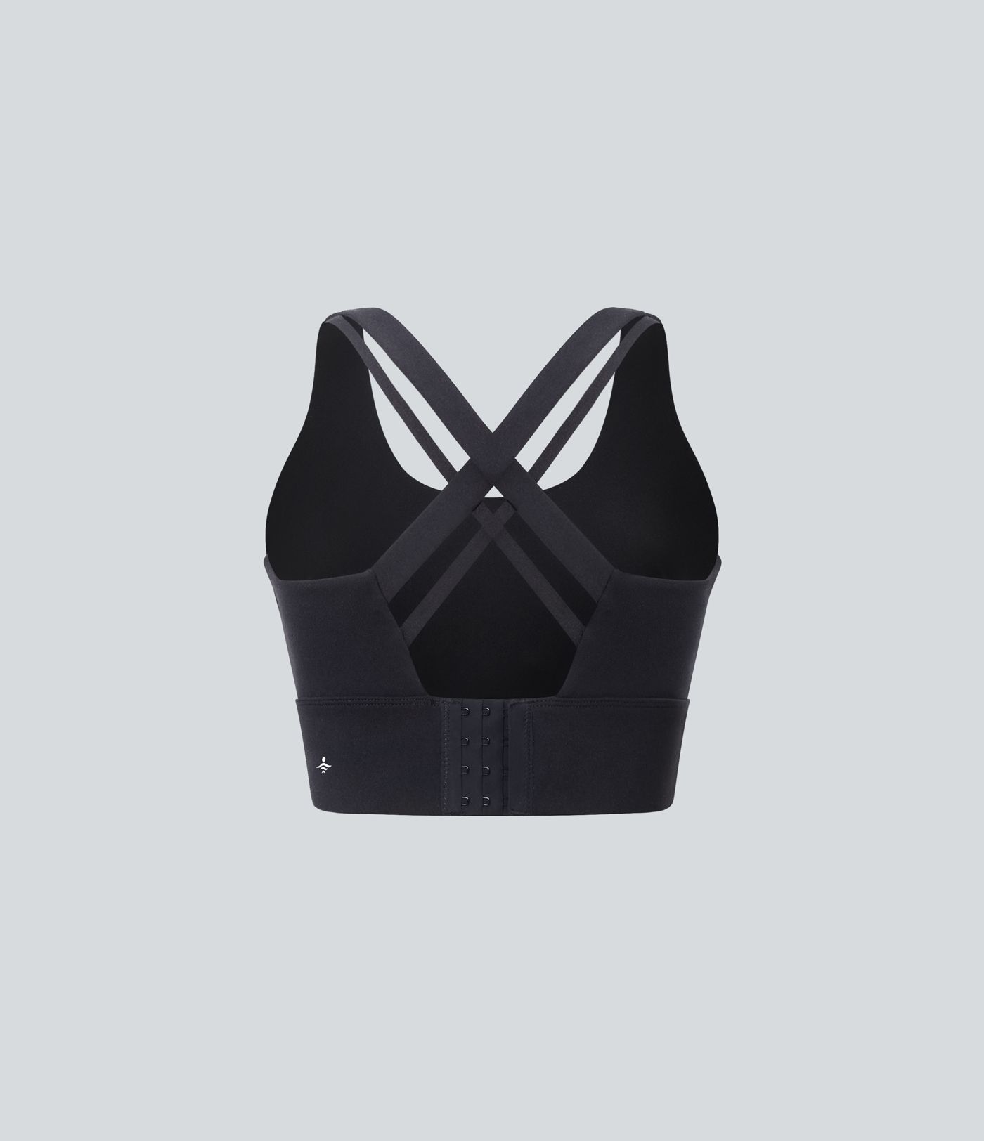 Sujetador deportivo de running con cuello U, soporte medio, gancho ajustable, copas D-F