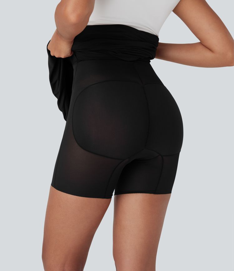 High Waisted Tummy Control Butt Lifting 2-in-1 Midi Casual Mermaid Skirt