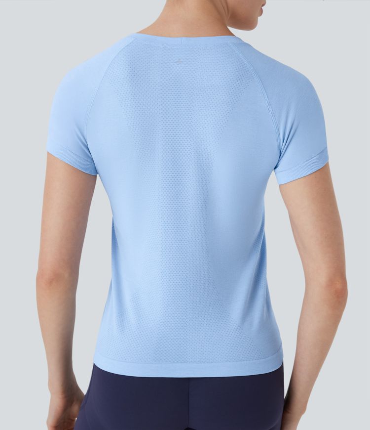 OneForm Seamless Flow Short Sleeve Cut Out Quick Dry Hiking Sports Top