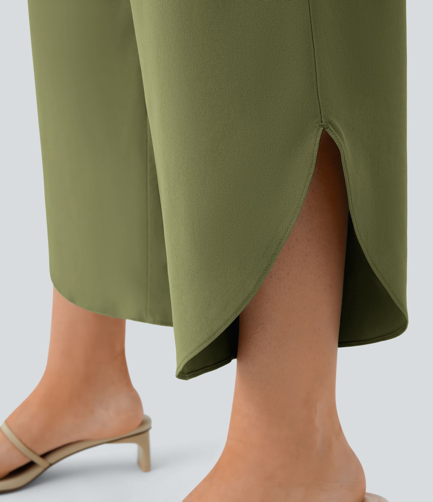 Breezeful™ High Waisted Crossover Quick Dry Resort Pants with Pockets