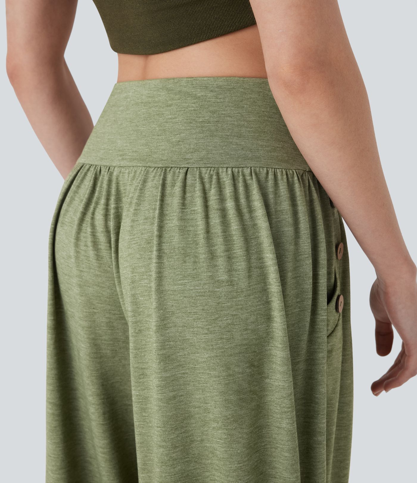 High Waisted Harem Pedal Pusher Joggers with Pockets