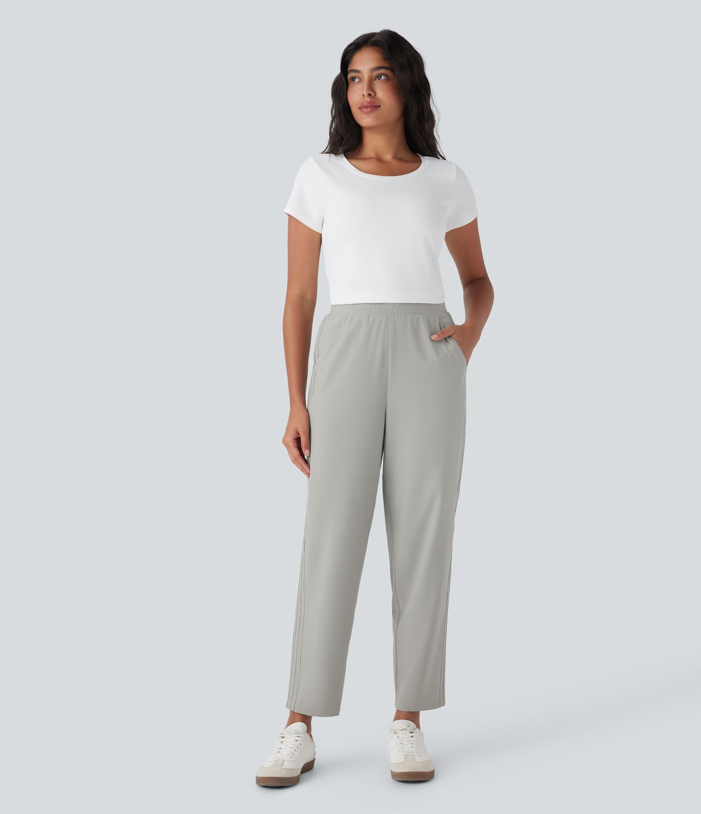 Pantalones de viaje Breezeful™ ajustados de tiro alto de secado rápido con bolsillos laterales