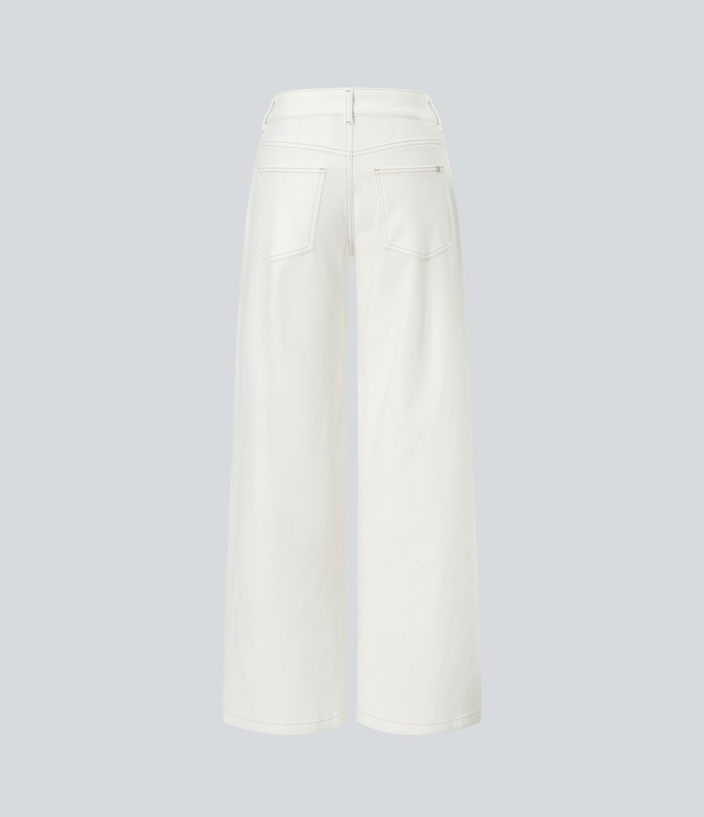 Halara Flex™ Low Rise Zipper Pockets Washed Baggy Wide Leg Casual Jeans