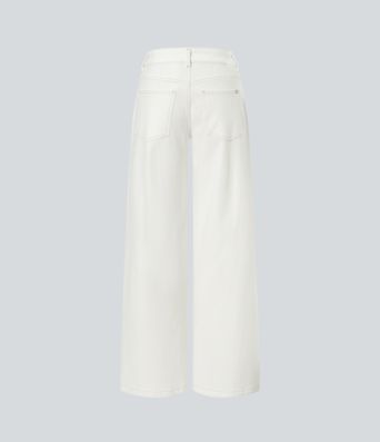 Halara Flex™ Low Rise Zipper Pockets Washed Baggy Wide Leg Casual Jeans