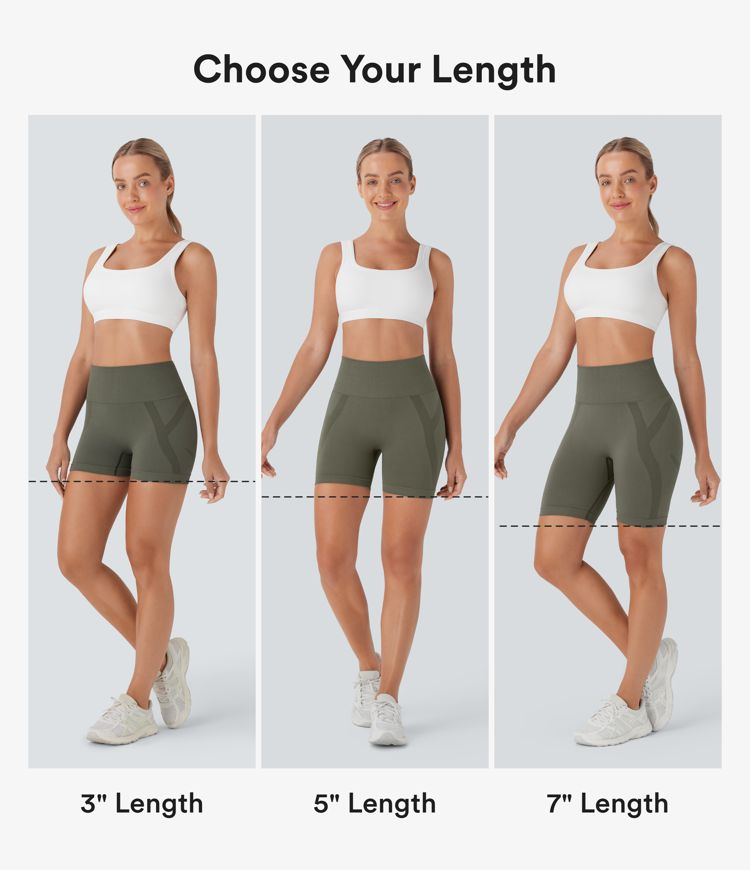 Seamless Flow High Waisted Ruched Yoga Biker Shorts 3''