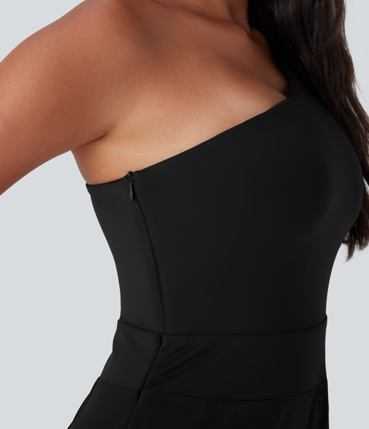 Breezeful™ Einschulter-Schnelltrocknender Overall mit Taschen