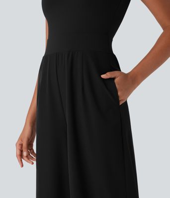 Breezeful™ Einschulter-Schnelltrocknender Overall mit Taschen