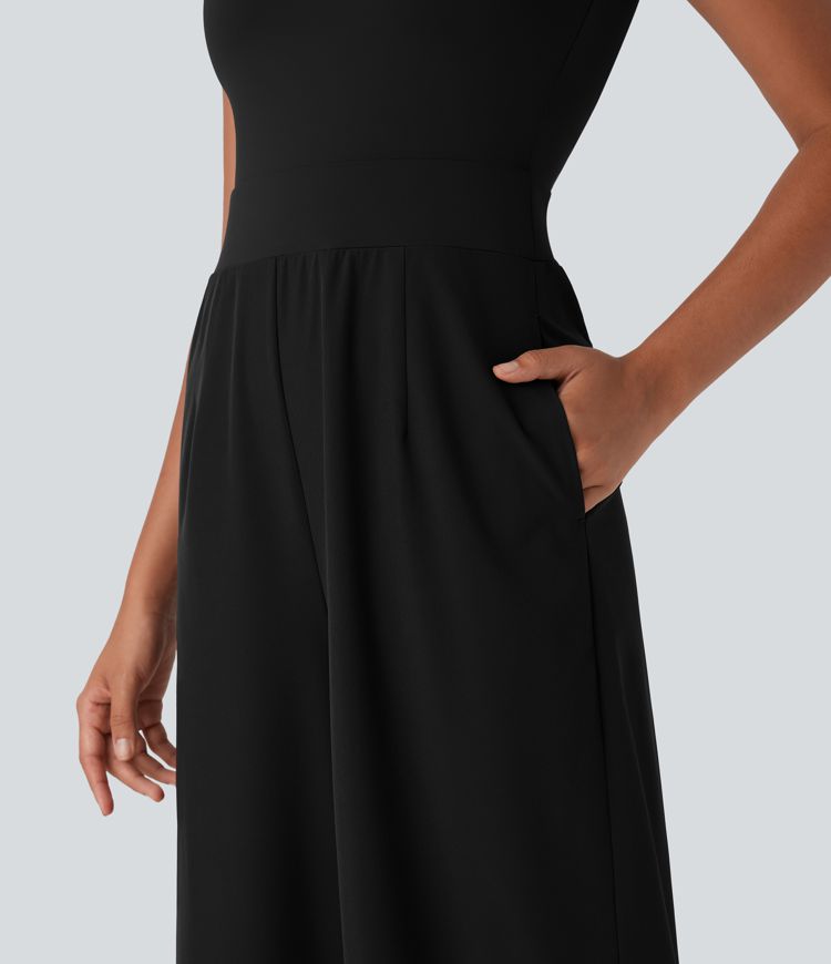 Breezeful™ Einschulter-Schnelltrocknender Overall mit Taschen