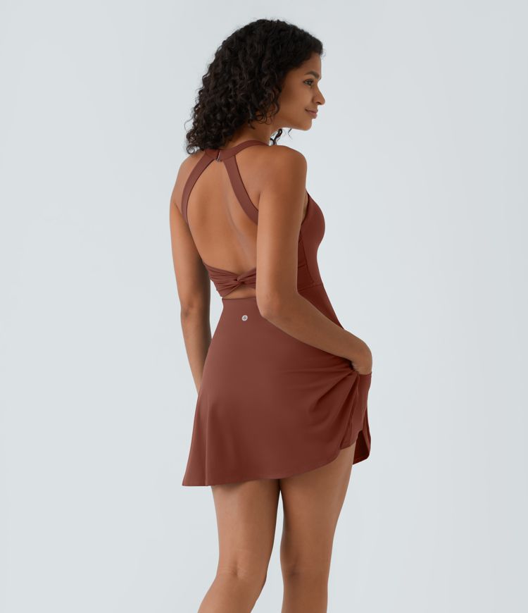 Flare Mini Dance Active Dress-Longer Length