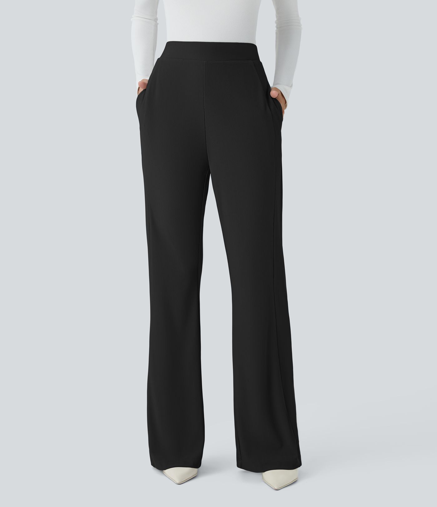 Pantalon de Travail Halara Flex™ à Taille Haute avec Poches en Micro Gaufre