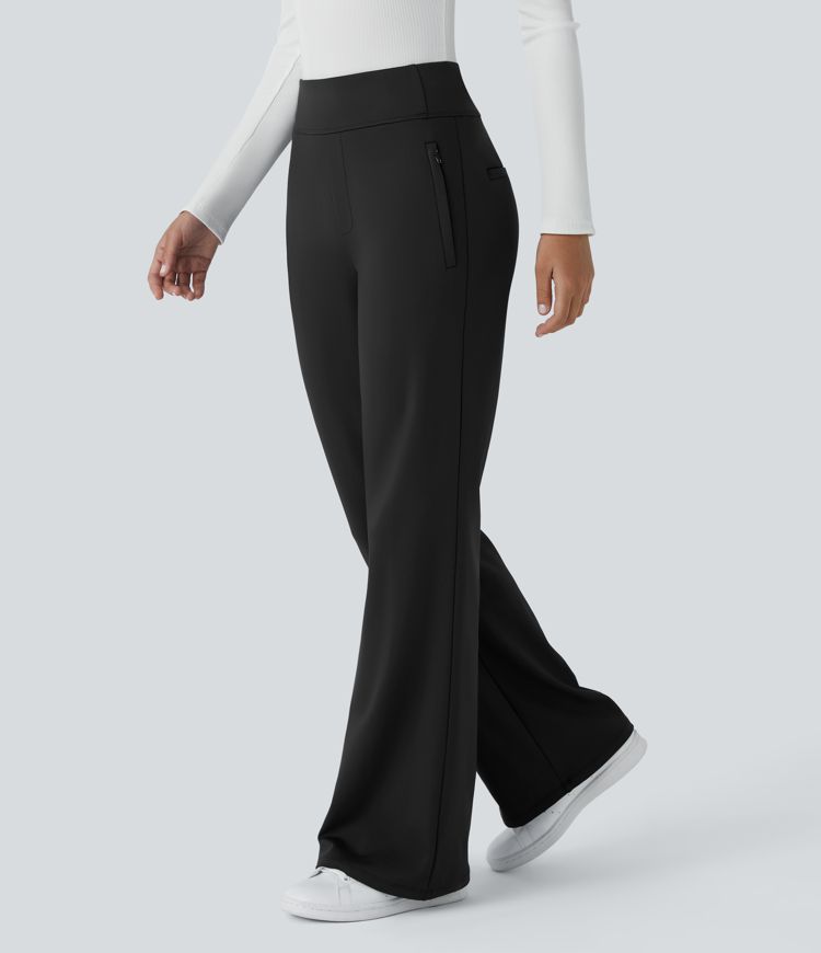 Halara Flex™ High Waisted Side Zipper Pocket Work Flare Pants
