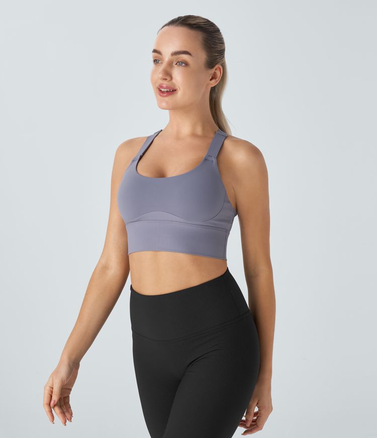 Halara UltraSculpt™ U Neck Adjustable Strap Backless Crisscross Workout Tank Vest Top