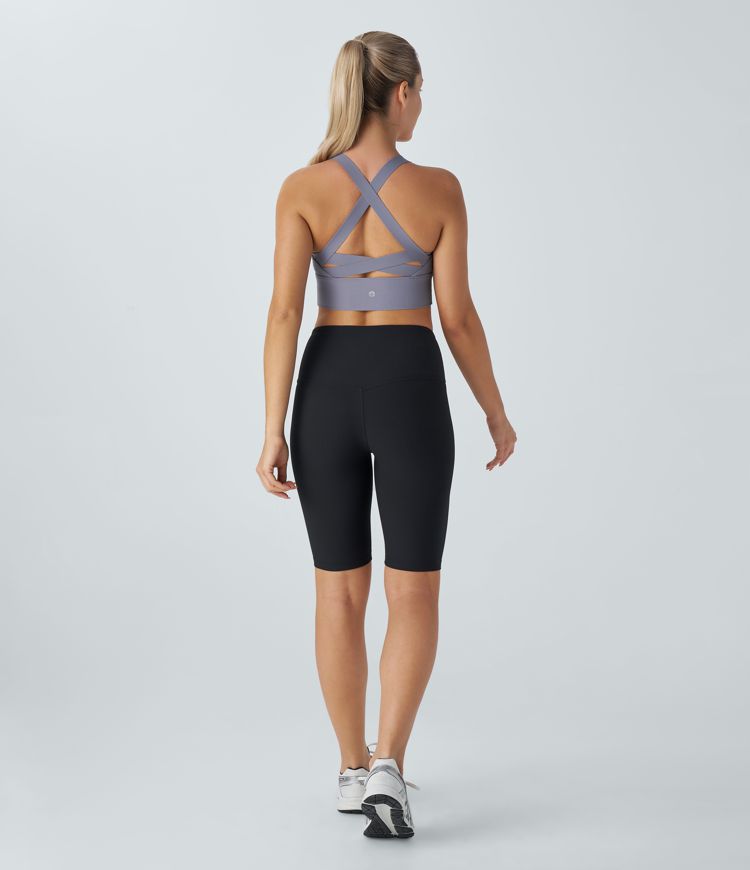 Halara UltraSculpt™ U Neck Adjustable Strap Backless Crisscross Workout Tank Vest Top