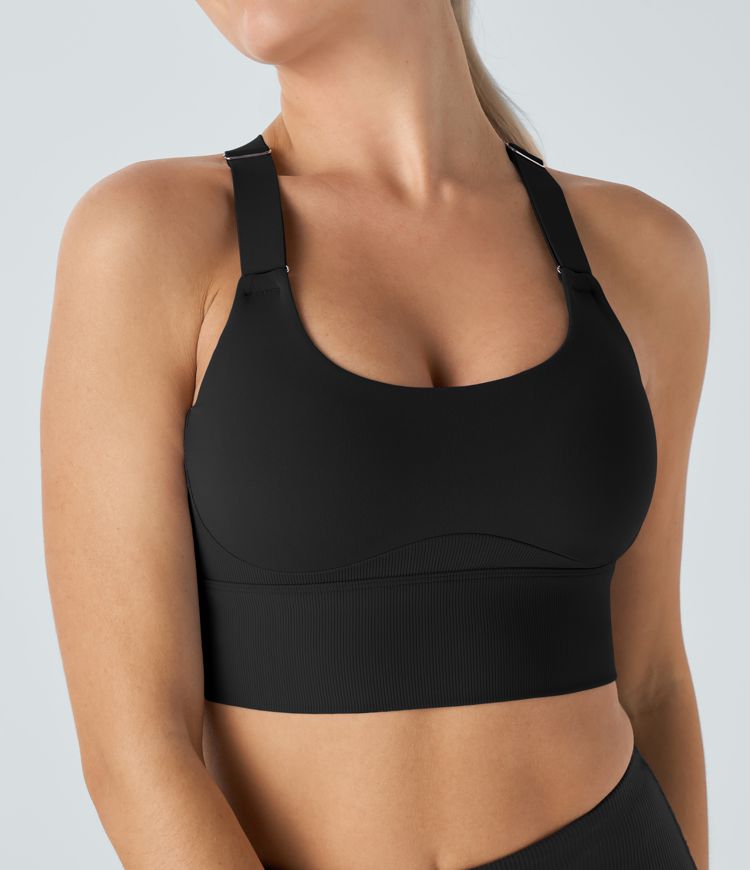 Halara UltraSculpt™ Débardeur de Sport à Col en U Bretelles Ajustables Dos Nu et Croisé