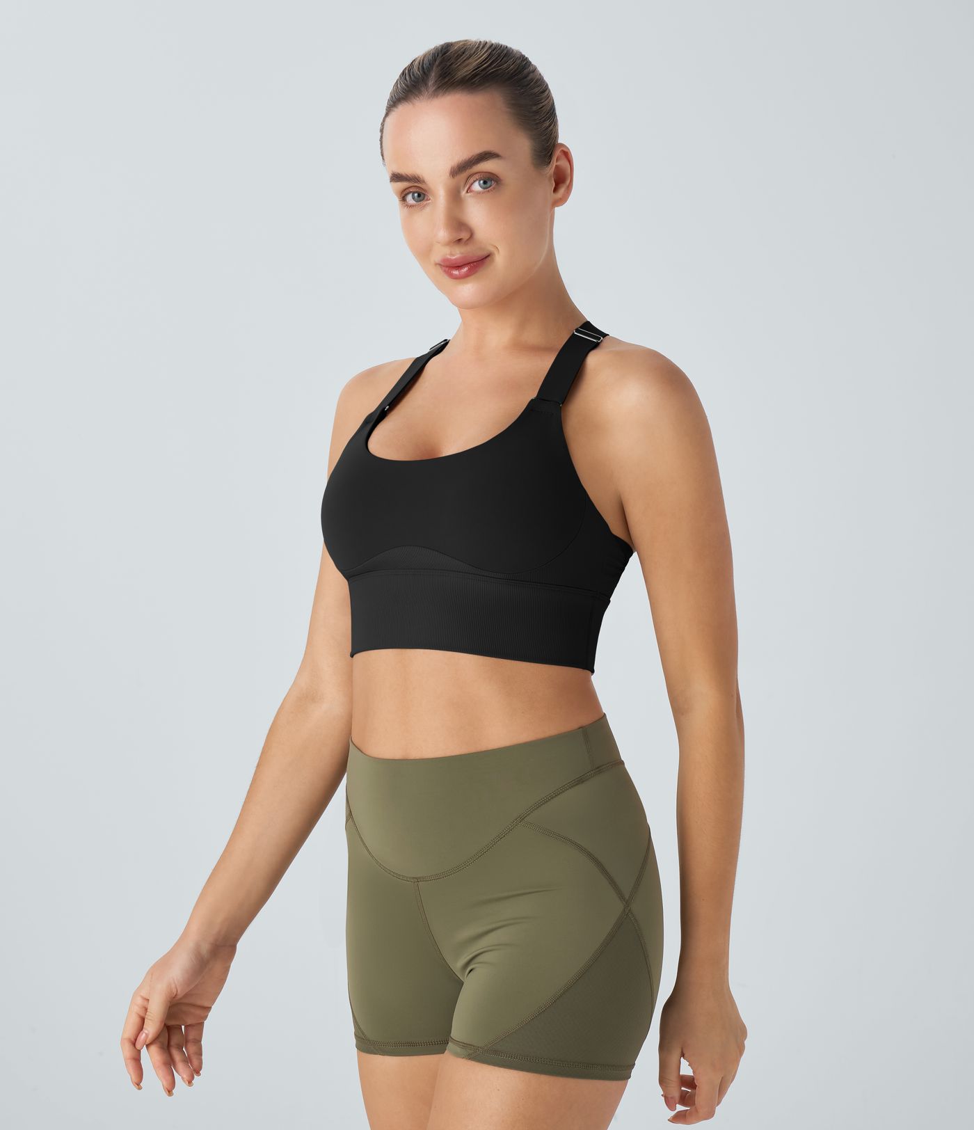 Camiseta sin mangas Halara UltraSculpt™ entrenamiento cruzada sin espalda correa ajustable cuello U