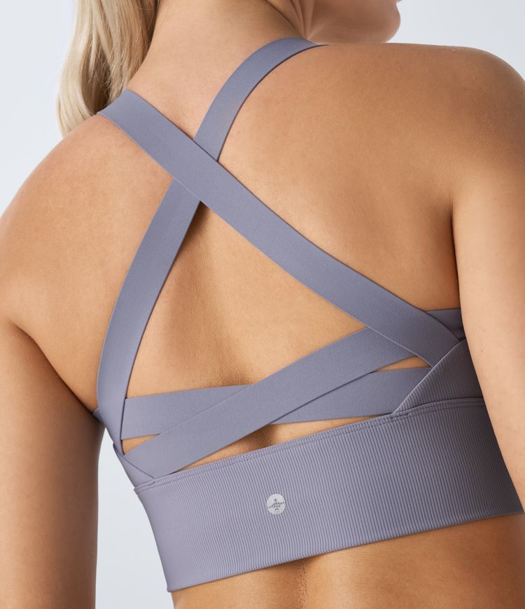 Halara UltraSculpt™ U Neck Adjustable Strap Backless Crisscross Workout Tank Vest Top