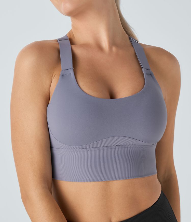 Halara UltraSculpt™ U Neck Adjustable Strap Backless Crisscross Workout Tank Vest Top