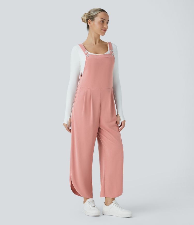 Mono gofre dobladillo curvado bolsillo lateral plisado correa ajustable