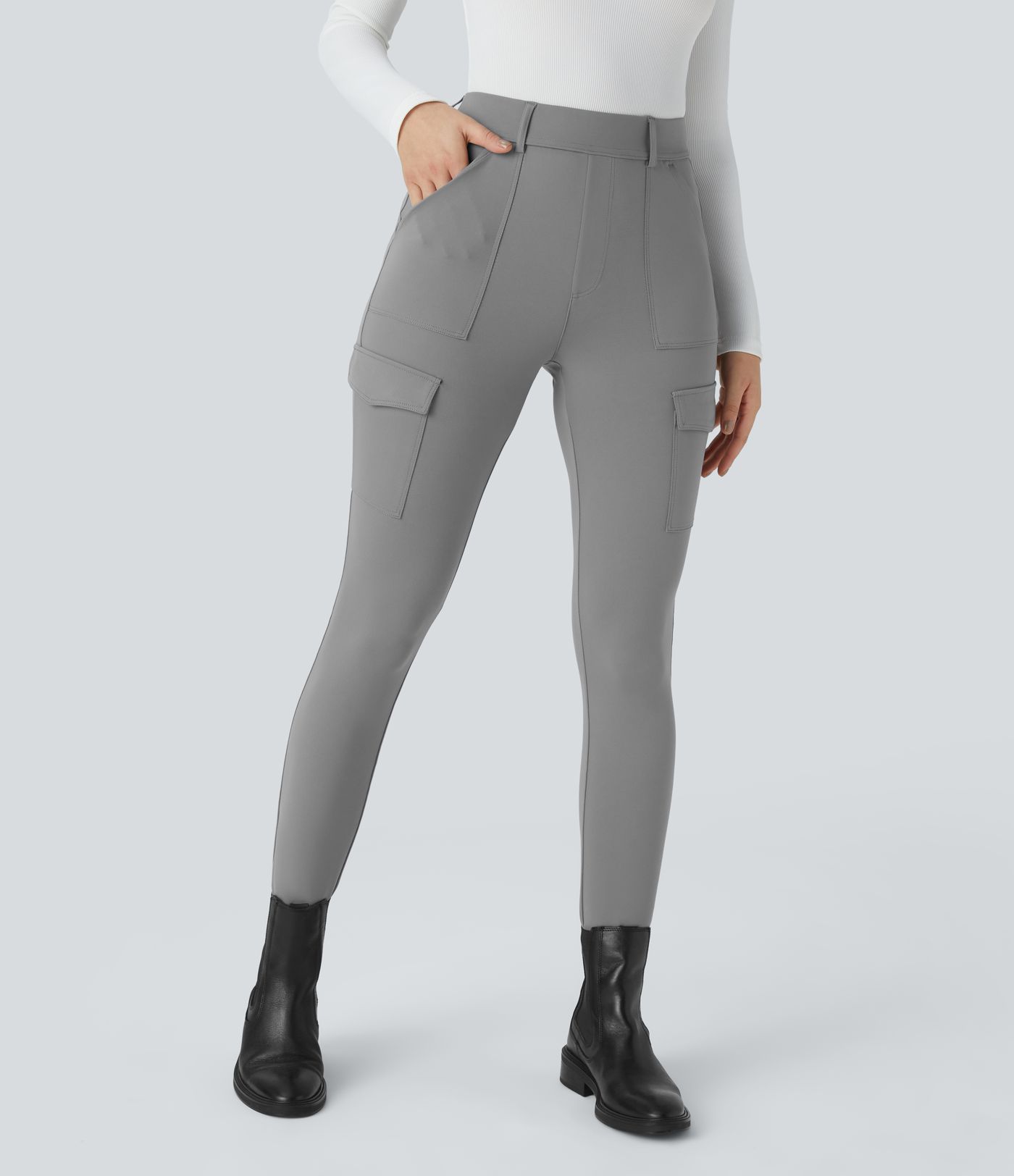 Halara Flex™ DayStretch High Waisted Pockets Skinny Cargo Work Pants