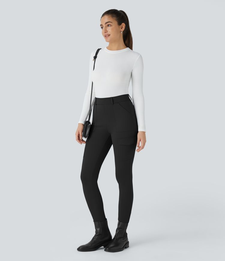 Pantalon cargo ajusté tailleur taille haute Halara Flex™ DayStretch avec poches