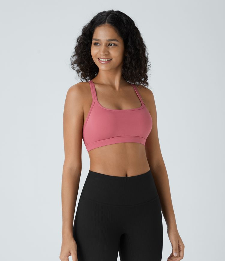 Softlyzero™ Low Support Backless Cut Out Pilates Sports Bra-UPF50+