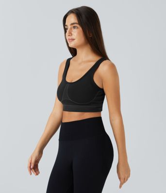 SpeedWave™ brassière de sport à maintien moyen, encolure en U, rayée et à séchage rapide