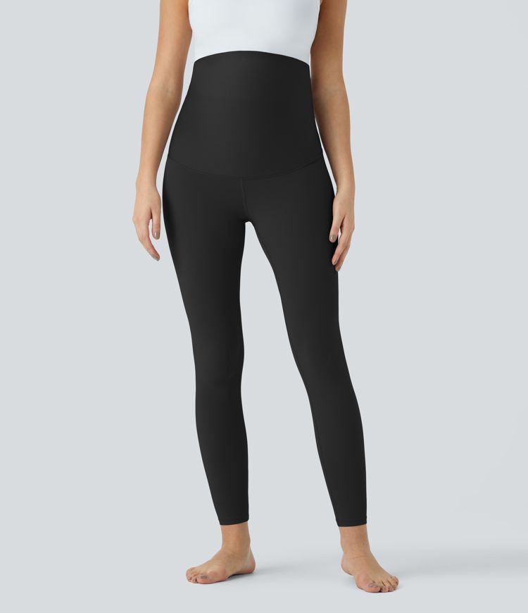 Softlyzero™ Super High Waisted Maternity Yoga 7/8 Leggings-UPF50+