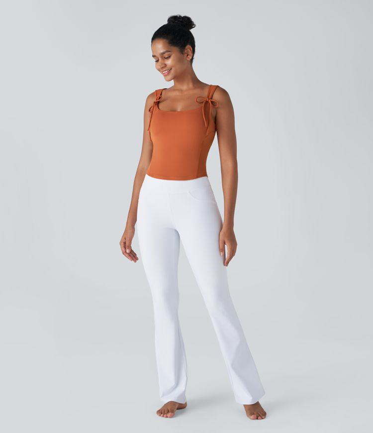 Softlyzero™ Tie Front Yoga Tank Top-UPF50+