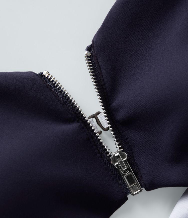 SpeedWave™ Zipper Crisscross Racerback Quick Dry Cropped Workout Tank Top