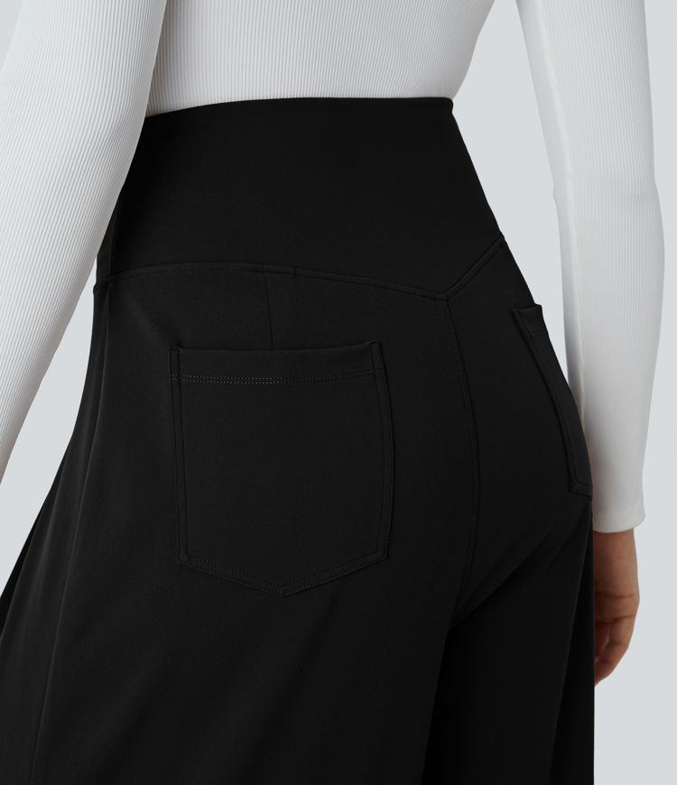 Halara Flex™ Super High Waisted Tummy Control Pockets Wide Leg Work Pants