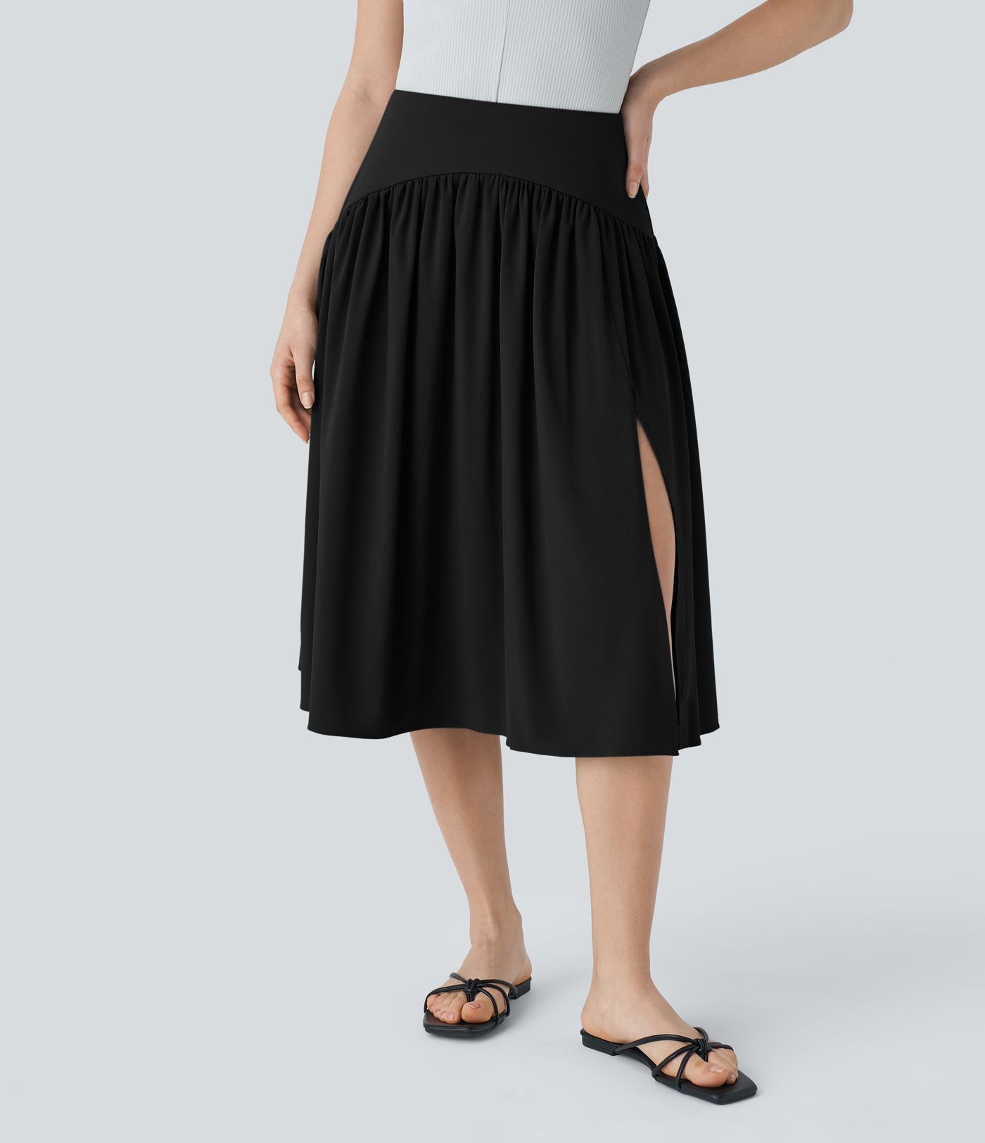 Breezeful™ High Waisted Flowy Quick Dry Midi Skirt