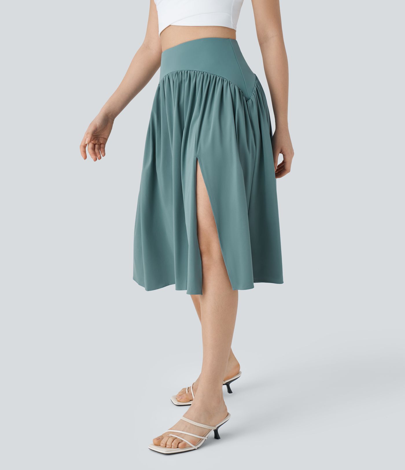 Breezeful™ High Waisted Flowy Quick Dry Midi Skirt