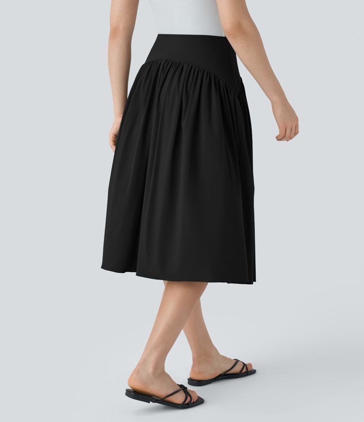 Breezeful™ High Waisted Flowy Quick Dry Midi Skirt