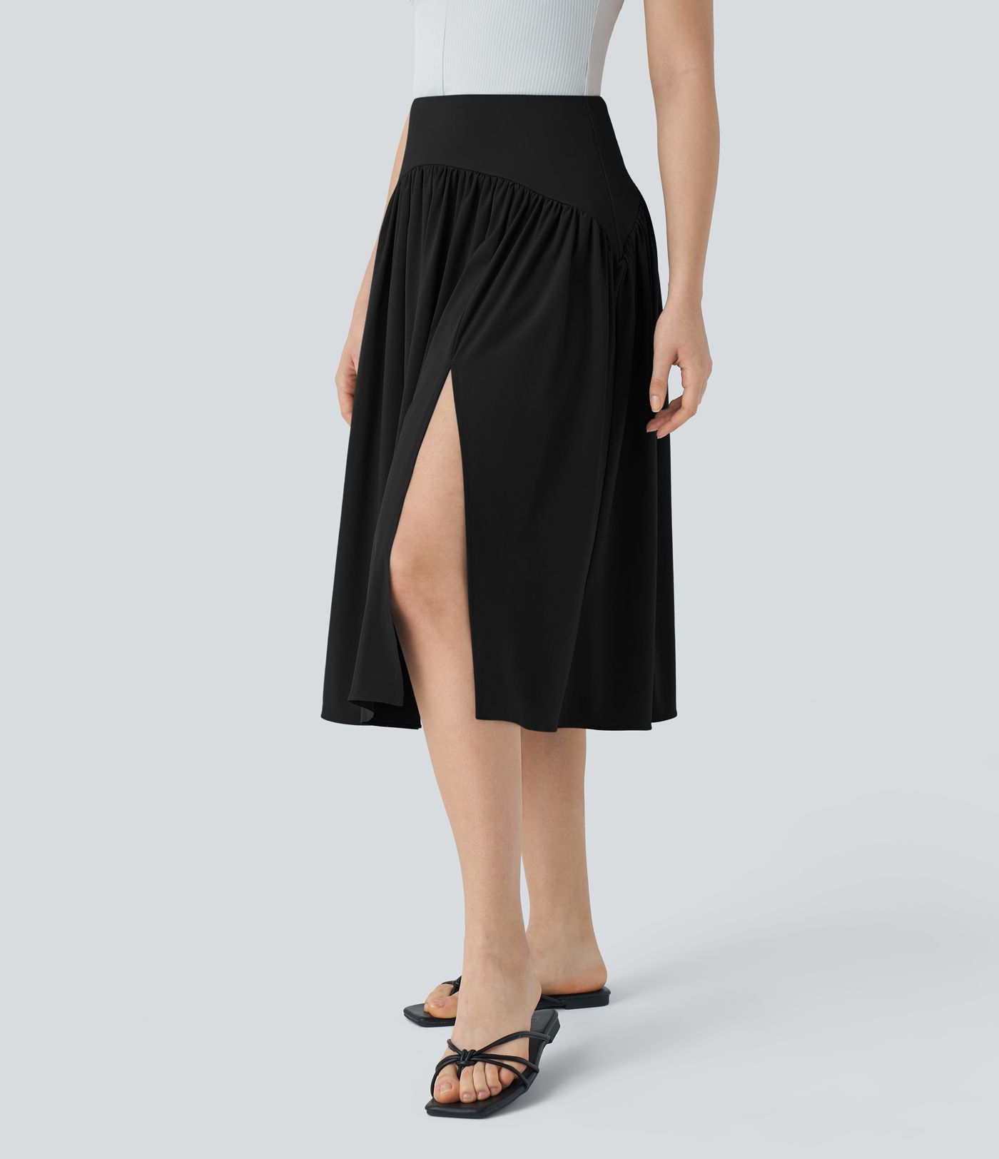 Breezeful™ High Waisted Flowy Quick Dry Midi Skirt