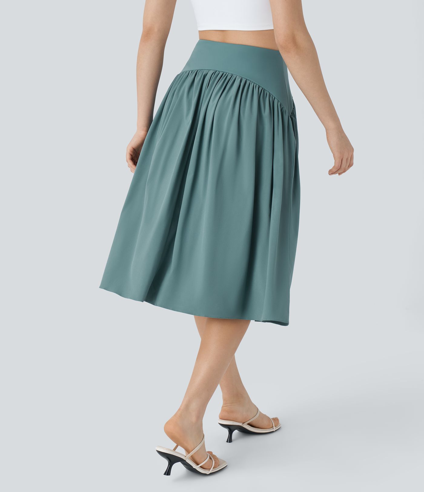 Breezeful™ High Waisted Flowy Quick Dry Midi Skirt