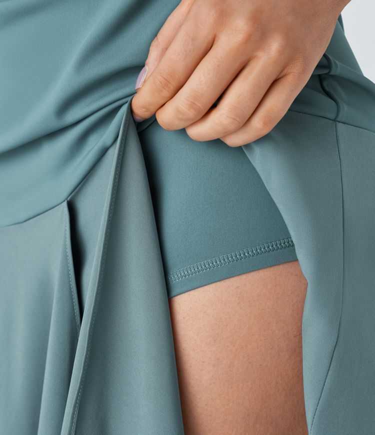 Breezeful™ High Waisted Asymmetric Hem 2-in-1 Flowy Quick Dry Casual Skirt