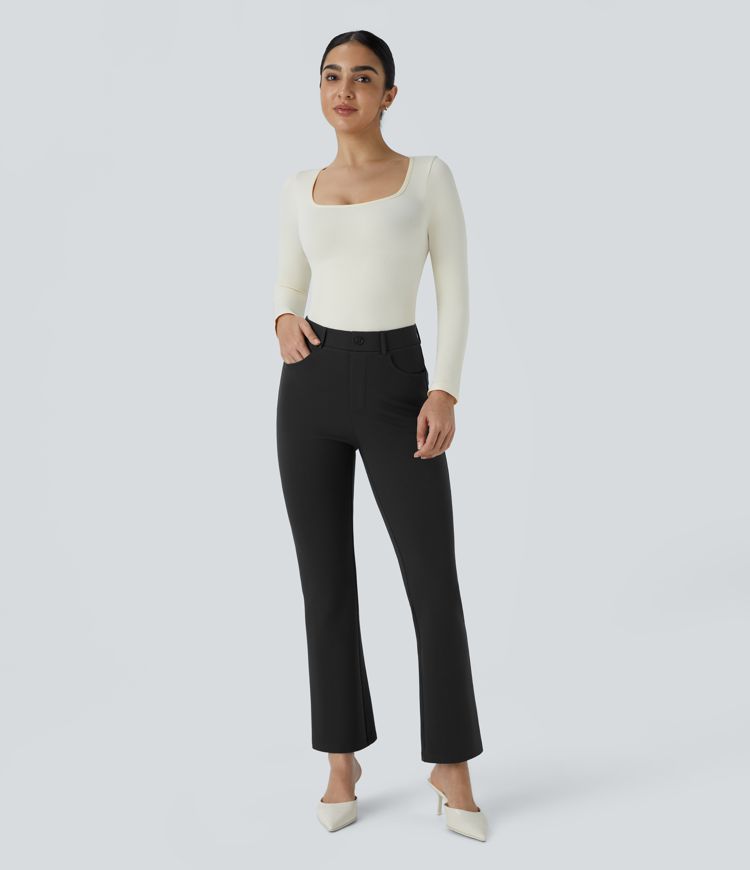 Halara Flex™ High Waist Side Pocket Slight Flare Work Pants
