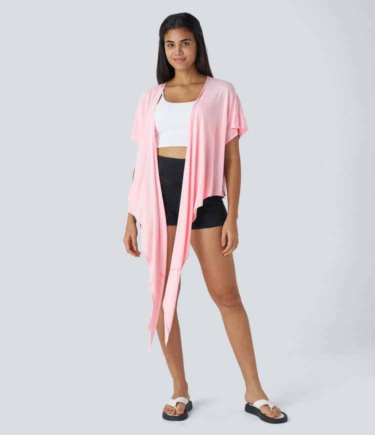 Top cuello V lazo espalda