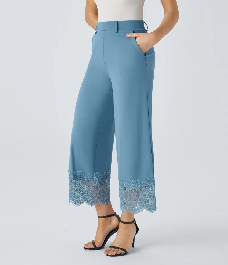 Halara Flex™ High Waist Side Pocket Wide Lace Hem Workout Pants